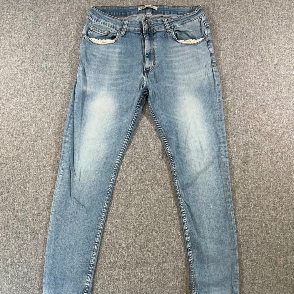 Zara Jeans Mens 36 Slim Light Blue Denim Casual 5-Pocket 1981-110-05/08/26
